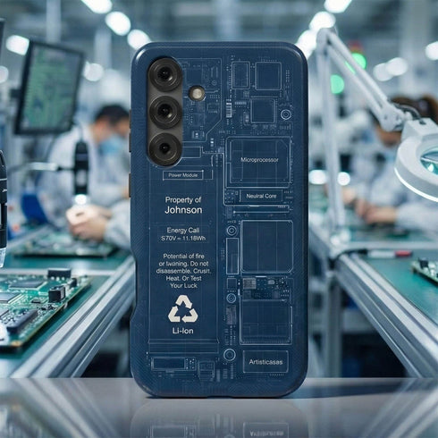 Personalized Schematic Blueprint Circuit Board Galaxy Case