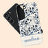 Custom Name Blue Bird & Flower Galaxy Case