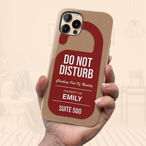 Personalized Hotel Charm Do Not Disturb iPhone Case