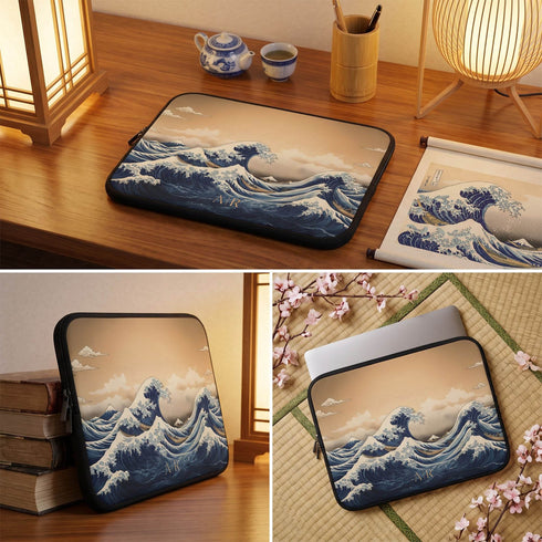 Personalized The Great Wave off Kanagawa Laptop Sleeve