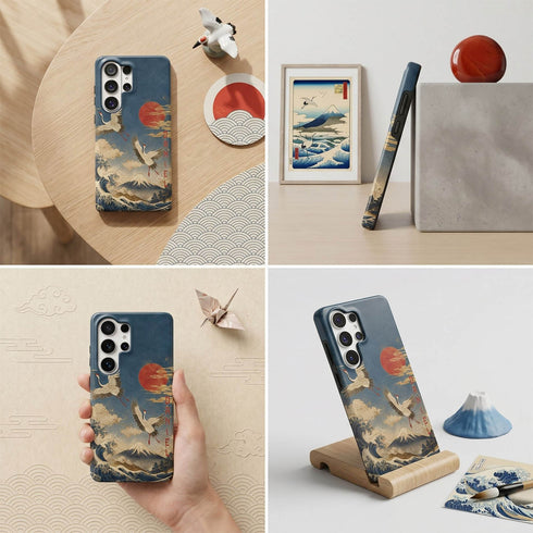 Personalized Cranes of Fuji Galaxy Case