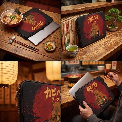 Personalized Capybara Ramen Laptop Sleeve