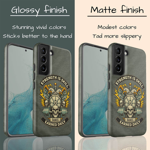 Personalized Gym Rat Strength is Skill Galaxy Case