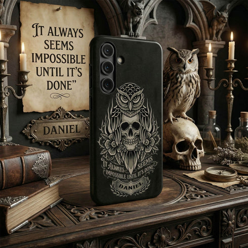 Personalized Gym Motivational Until It's Done Galaxy Case