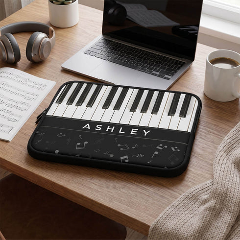 Personalized Piano Keys Laptop Sleeve