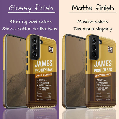 Personalized Gym Rat Protein Power Bar Galaxy Case
