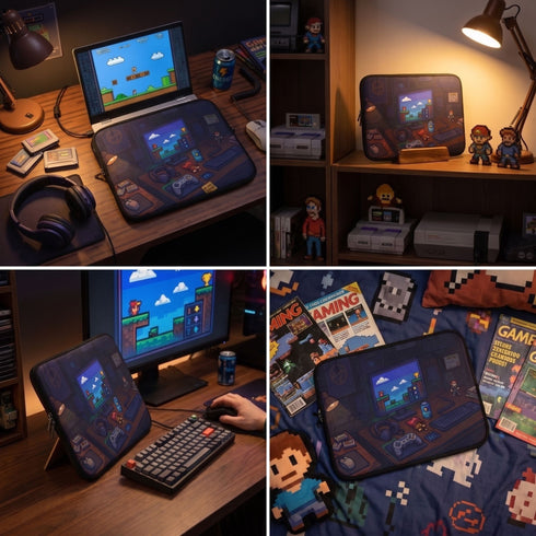 Personalized Retro Gamer Desktop Laptop Sleeve