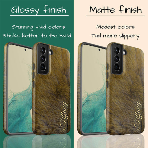 Personalized Whimsical Animal Fur Galaxy Case