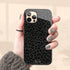 Black Leopard Custom Initials iPhone Case - Centered