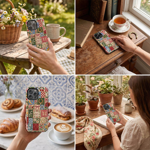 Personalized Lucky Charm Tiles iPhone Case