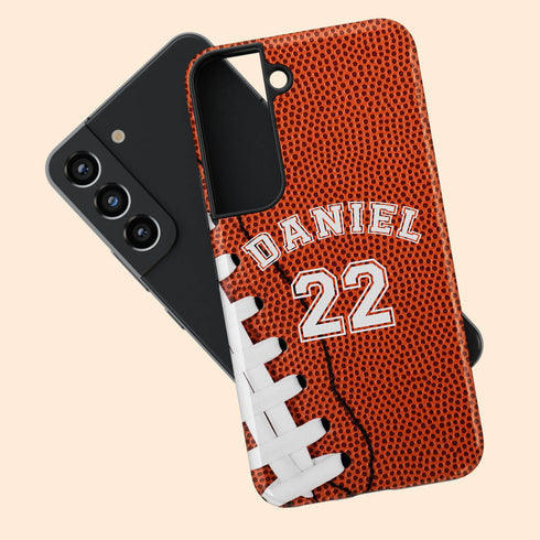 Sports Football Player & Number Galaxy Case