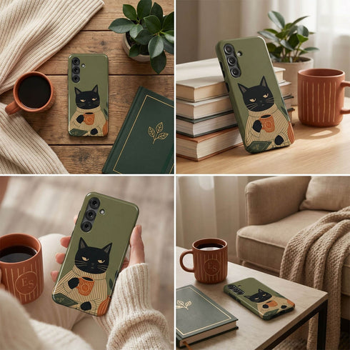 Personalized Judgy Cat Galaxy Case