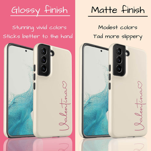 Personalized Cute Vibrant Heart Accent Galaxy Case