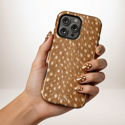 Personalized Luxe Spotted Deer Fur iPhone Case