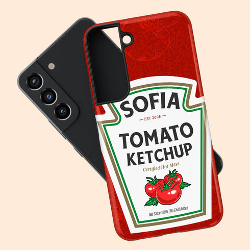 Personalized Hot Tomato Ketchup Bottle Galaxy Case