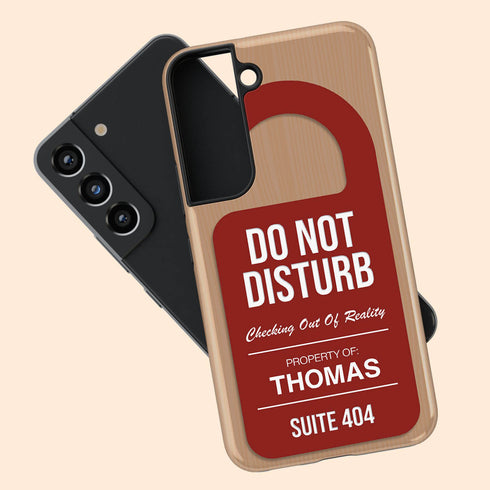 Personalized Hotel Charm Do Not Disturb Galaxy Case