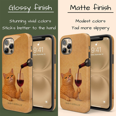 Custom Wine & Whiskers iPhone Case