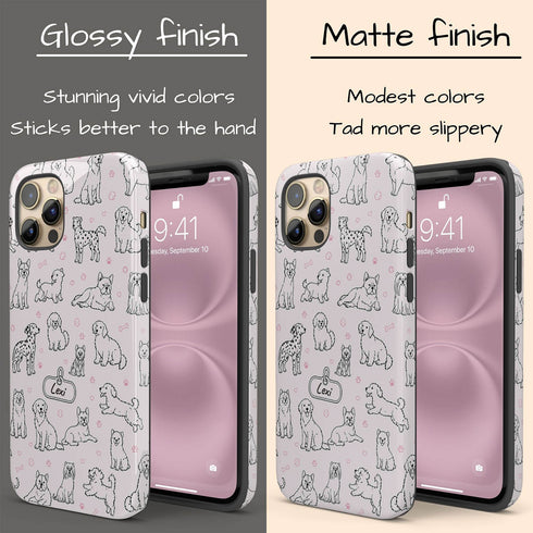 Personalized Dog Doodle Tag iPhone Case