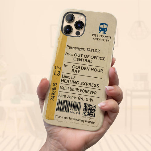 Personalized Urban Metro Ticket iPhone Case