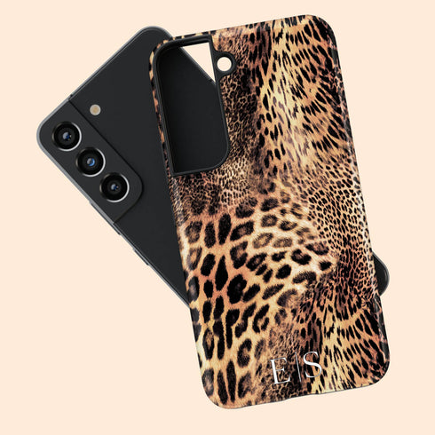 Exotic Leopard Custom Initials Galaxy Case