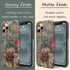 Custom Initials Boho Chic Vintage Floral iPhone Case