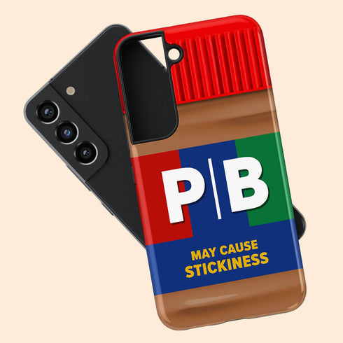 Personalized Creamy Peanut Butter Jar Initials Galaxy Case