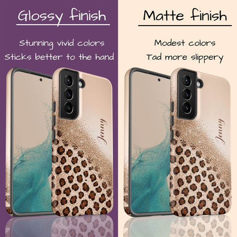 Personalized Leopard Glam Galaxy Case