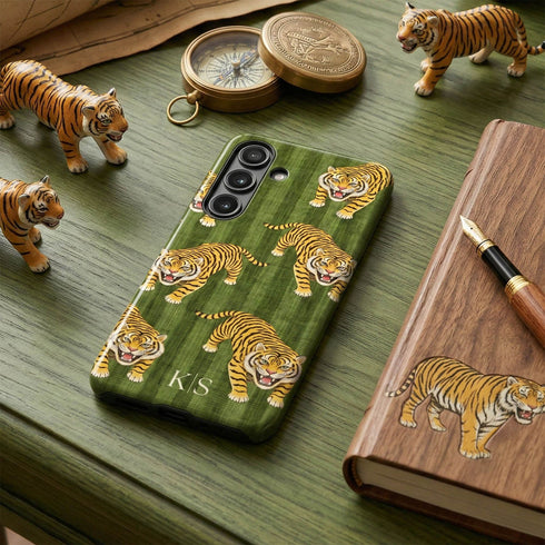 Personalized Bold Imperial Tiger Galaxy Case