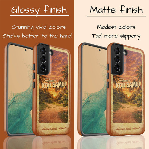 Custom Tropical Island Escape Galaxy Case