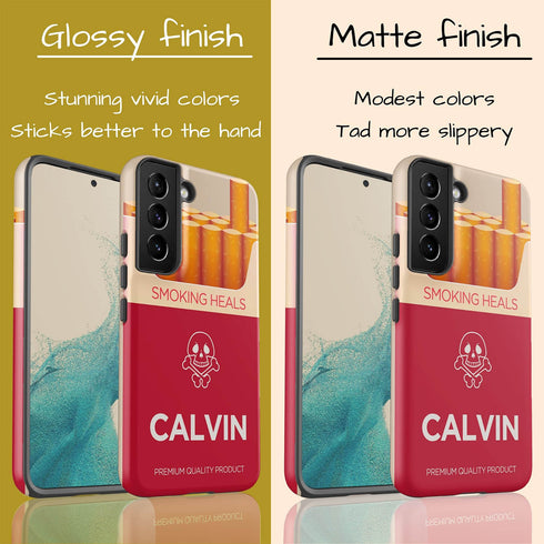 Personalized Funny Cigarette Pack Smoking Heals Galaxy Case