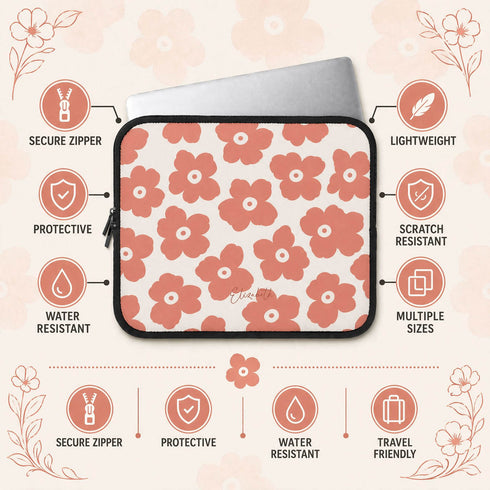 Personalized Soft Bloom Laptop Sleeve