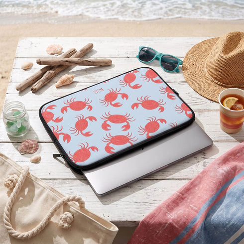Personalized Dancing Crabs Laptop Sleeve