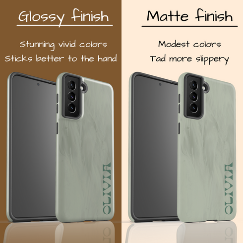 Neutral Earth Tones Custom Name Galaxy Case