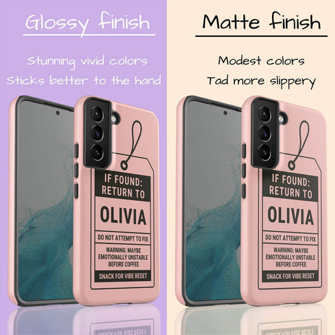 Personalized Lost & Found Tag Galaxy Case