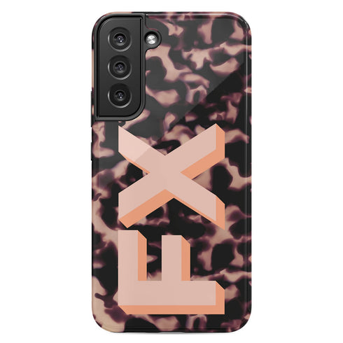 Custom 3D Initials Dark Tort Galaxy Case