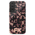 3D Custom Initials Dark Tort Galaxy Case - Centered