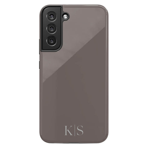 Custom Initials Earth Tones Monogram Galaxy Case - Light