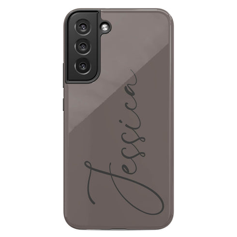 Custom Signature Name Earth Tones Galaxy Case - Dark