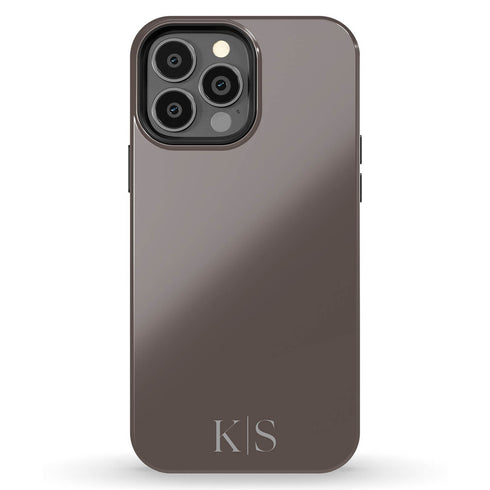 Custom Initials Earth Tones Monogram iPhone Case - Light