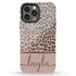 Boho Leopard Custom Name iPhone Case