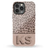 Boho Leopard 3D Initials iPhone Case