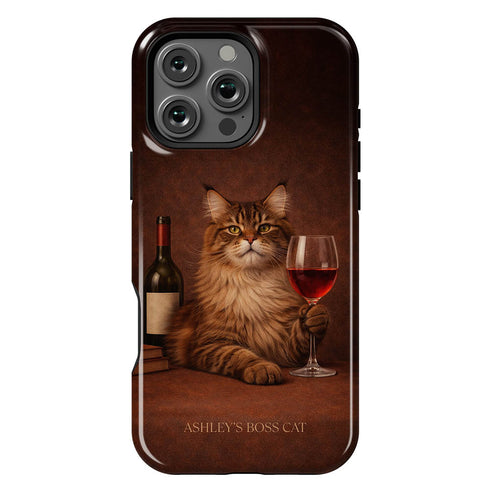 Custom Wine & Whiskers iPhone Case