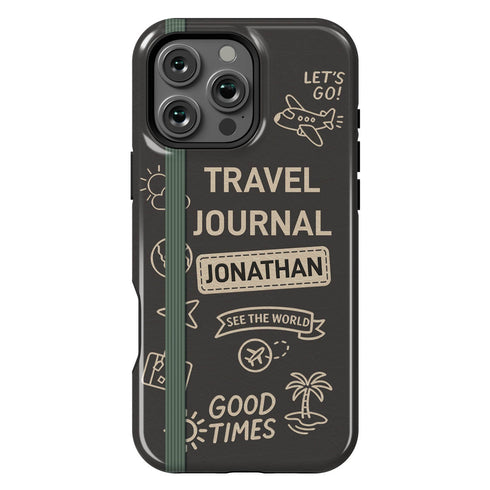 Personalized Classic Travel Journal iPhone Case
