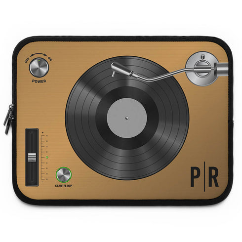 Personalized Classic Vinyl Record Player Laptop Sleeve
