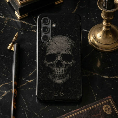 Personalized Obsidian Skull Galaxy Case