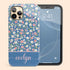 Custom Name Tiny Blue Floral iPhone Case