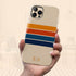 Custom Initials Retro Stripes iPhone Case