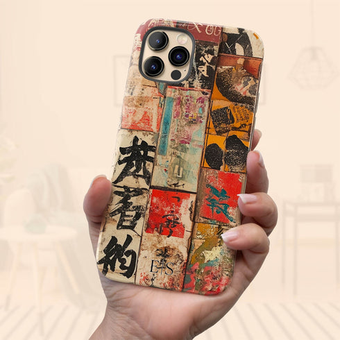 Custom Initials Japanese Calligraphy iPhone Case