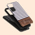 Custom Name Rustic Wood Stripes Galaxy Case