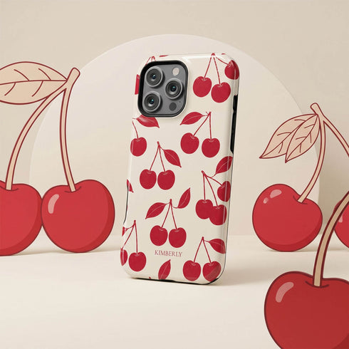 Personalized Cherry Pair iPhone Case